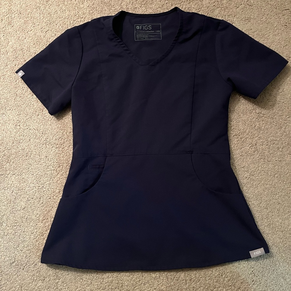 Five Navy Blue Scrub Top - Technical Collection
